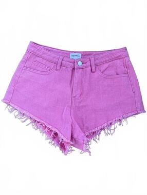 Superdown Barbie Pink Cutoff Denim Booty Shorts Size 27